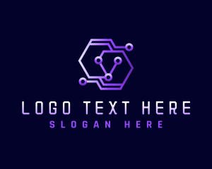 Hex - Data Circuit Technology logo design