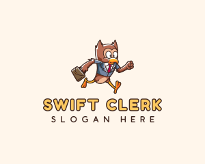 Clerk - Owl Job Employee logo design