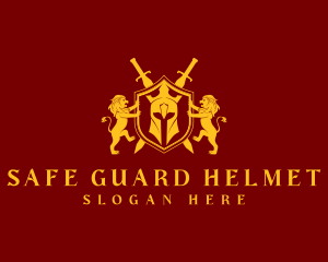 Helmet - Gladiator Helmet Shield logo design