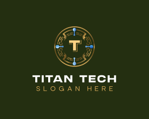 Crypto Tech Bitcoin logo design