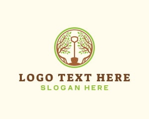 Hedge - Shovel Tree Garden logo design