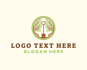 Badge - Shovel Tree Garden logo design