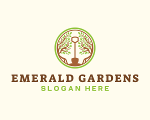 Shovel Tree Garden logo design