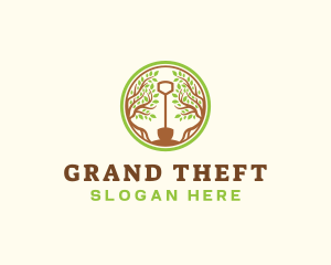 Garden - Shovel Tree Garden logo design