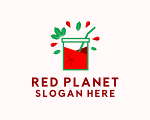 Geometric Red Coolers logo design