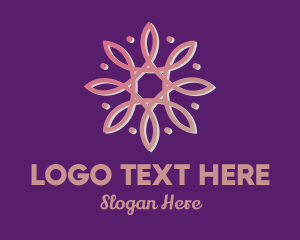 Peace Of Mind - Pink Abstract Flower logo design