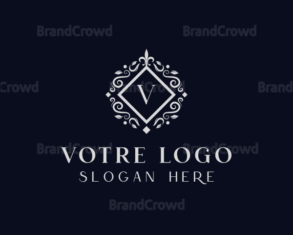 Floral Diamond Ornament Logo