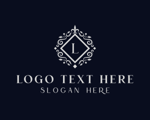 Restaurant - Floral Diamond Ornament logo design