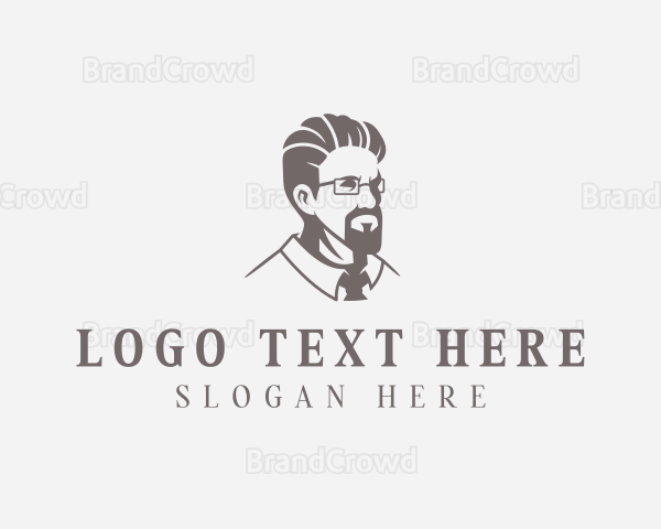 Hipster Grooming Gentleman Logo