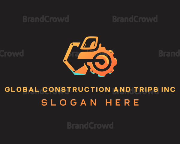 Excavator Machinery Construction Logo