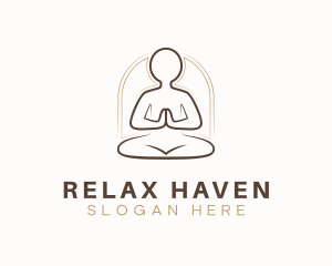 Yoga Meditate Relaxation logo design