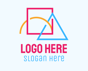 Colorful Geometric Shapes Logo