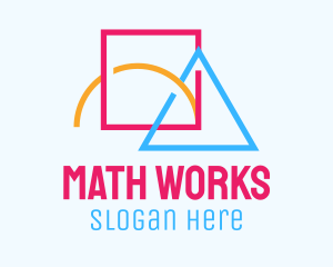 Math - Colorful Geometric Shapes logo design