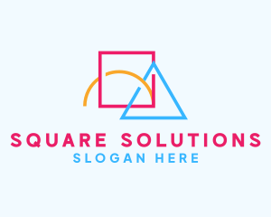 Colorful Geometric Shapes logo design