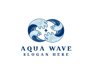 Beach Surfing Wave logo design