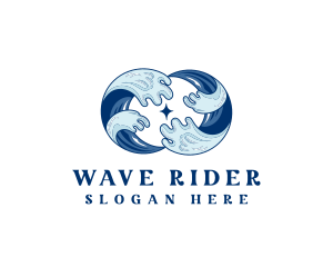 Surf - Beach Surfing Wave logo design