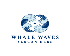 Beach Surfing Wave logo design