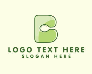 Salad - Vegan Spoon Letter B logo design