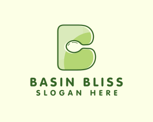 Vegan Spoon Letter B logo design