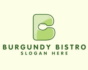 Vegan Spoon Letter B logo design