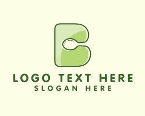 Food Blog - Vegan Spoon Letter B logo design