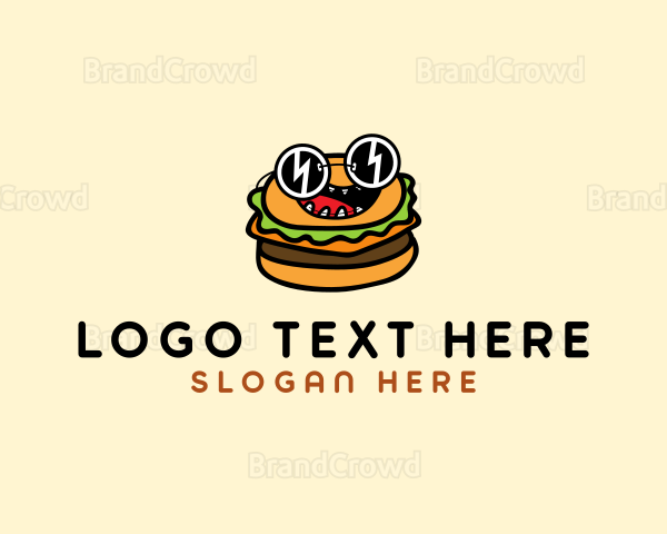 Cool Sunglasses Burger Logo