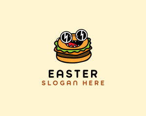 Eat - Cool Sunglasses Burger logo design