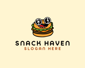 Cool Sunglasses Burger logo design