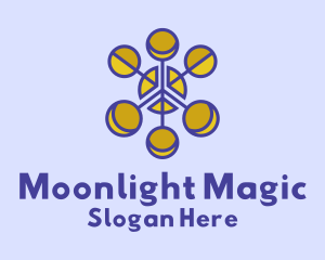 Nighttime - Moon Phases Horoscope logo design