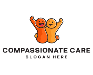 Caring - Happy Friends Foundation logo design