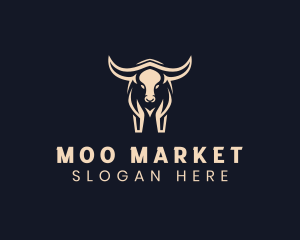 Bovine - Horns Bison Animal logo design