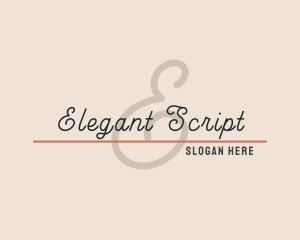 Script Apparel Brand logo design