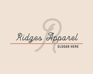 Script Apparel Brand logo design