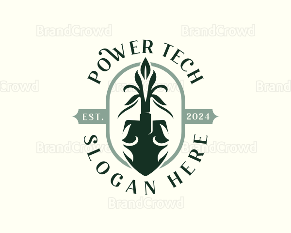 Landscaping Floral Shovel Logo