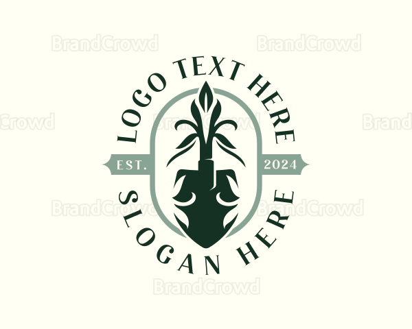 Landscaping Floral Shovel Logo