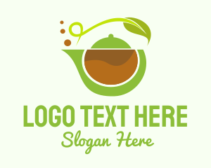 Green - Herbal Tea Pot logo design