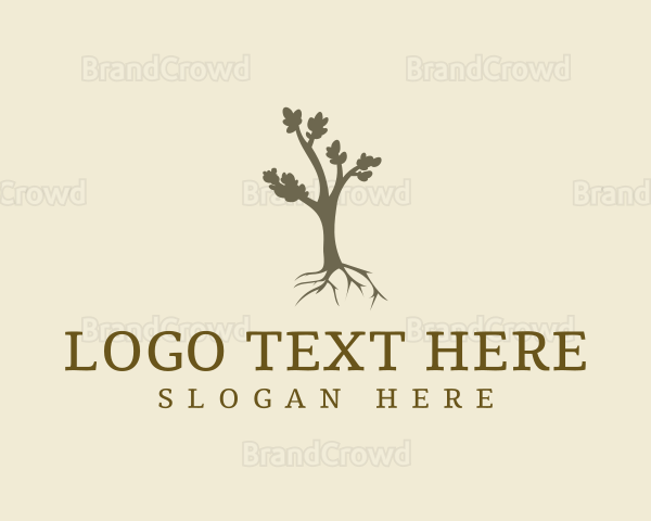 Growing Tree Root Logo