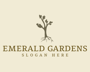 Growing Tree Root logo design