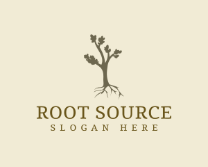 Root - Growing Tree Root logo design