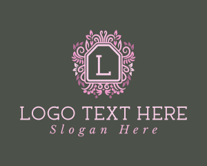 Flower Shop - Pink Floral Arrangement logo design