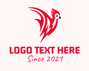 Flare - Red Fire Bird logo design