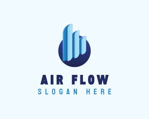 Ice Air Ventilation Graph logo design