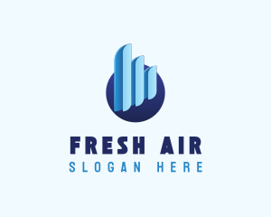 Ice Air Ventilation Graph logo design