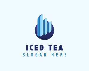 Ice Air Ventilation Graph logo design