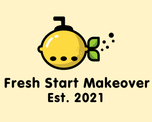 Lemon Fruit Submarine  logo design