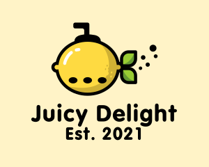 Juicy - Lemon Fruit Submarine logo design