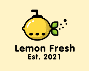 Lemon - Lemon Fruit Submarine logo design