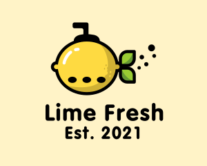 Lime - Lemon Fruit Submarine logo design