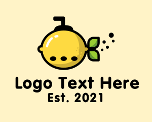 Juicy - Lemon Fruit Submarine logo design