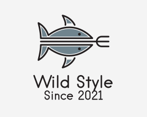 Tuna Fishing Trident logo design